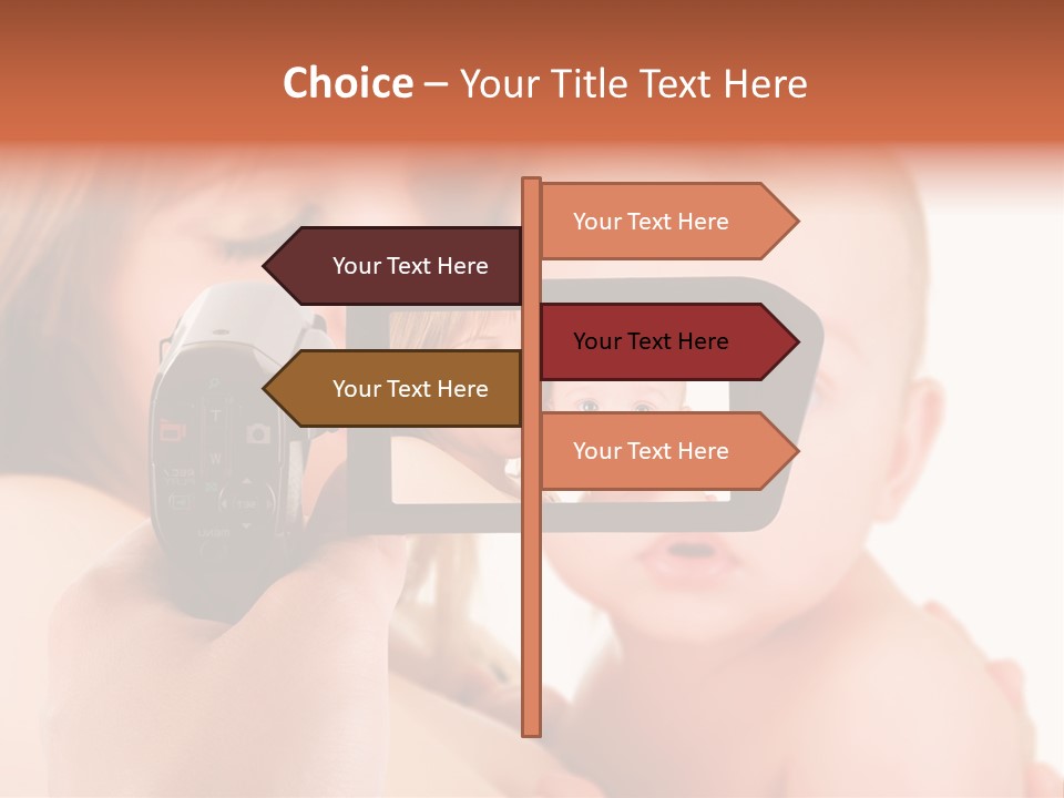 A Woman Taking A Picture Of A Baby With A Camera PowerPoint Template