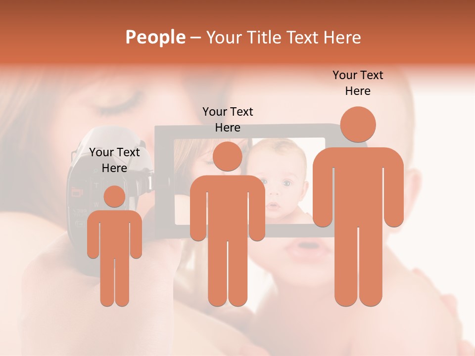 A Woman Taking A Picture Of A Baby With A Camera PowerPoint Template