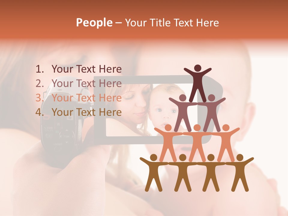 A Woman Taking A Picture Of A Baby With A Camera PowerPoint Template