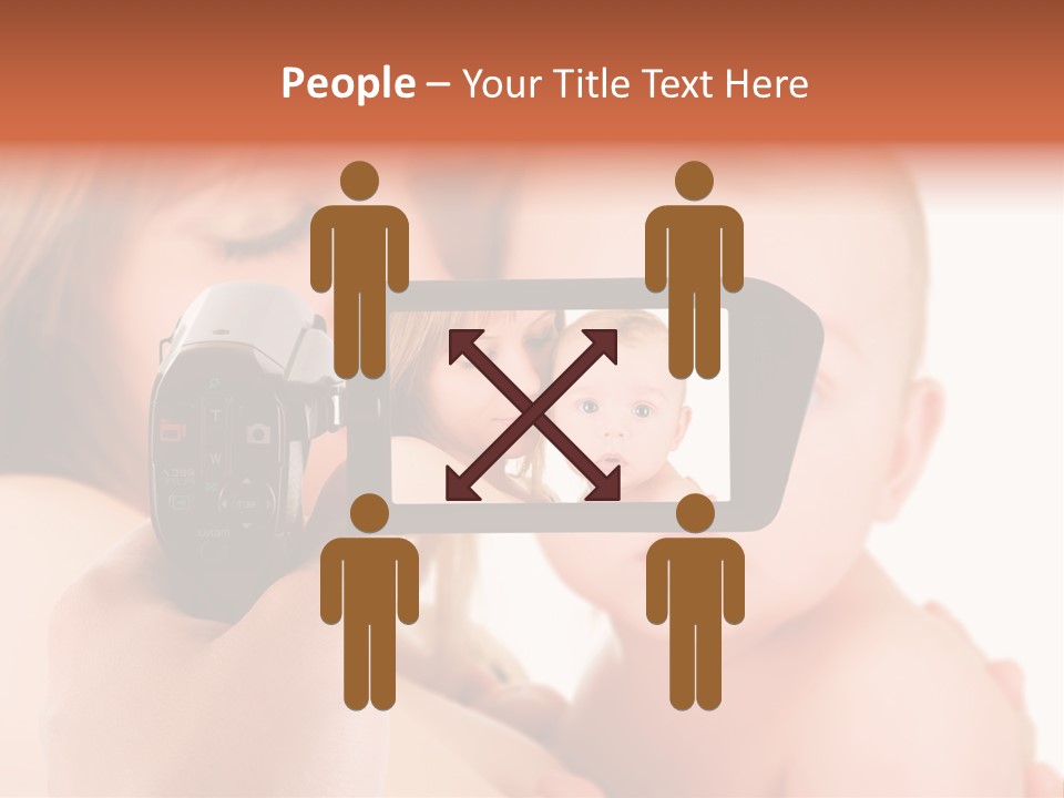 A Woman Taking A Picture Of A Baby With A Camera PowerPoint Template