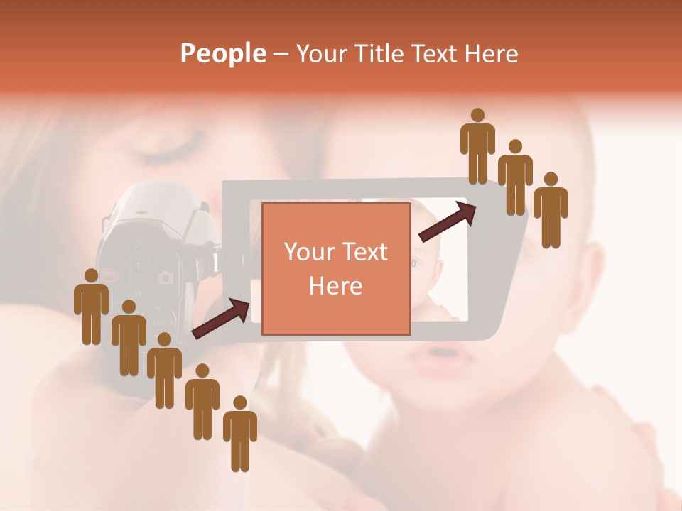 A Woman Taking A Picture Of A Baby With A Camera PowerPoint Template