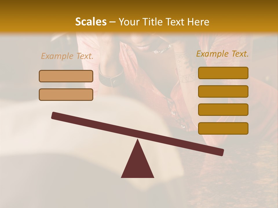A Woman Covering Her Face In Front Of A Man PowerPoint Template