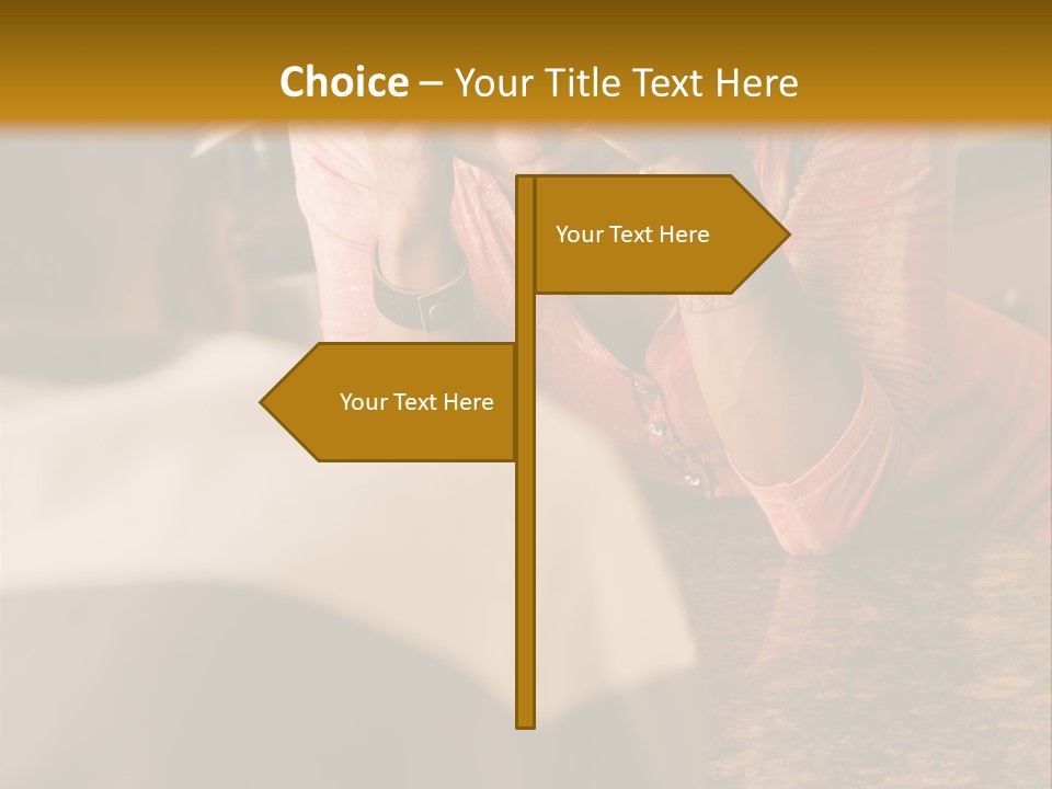 A Woman Covering Her Face In Front Of A Man PowerPoint Template