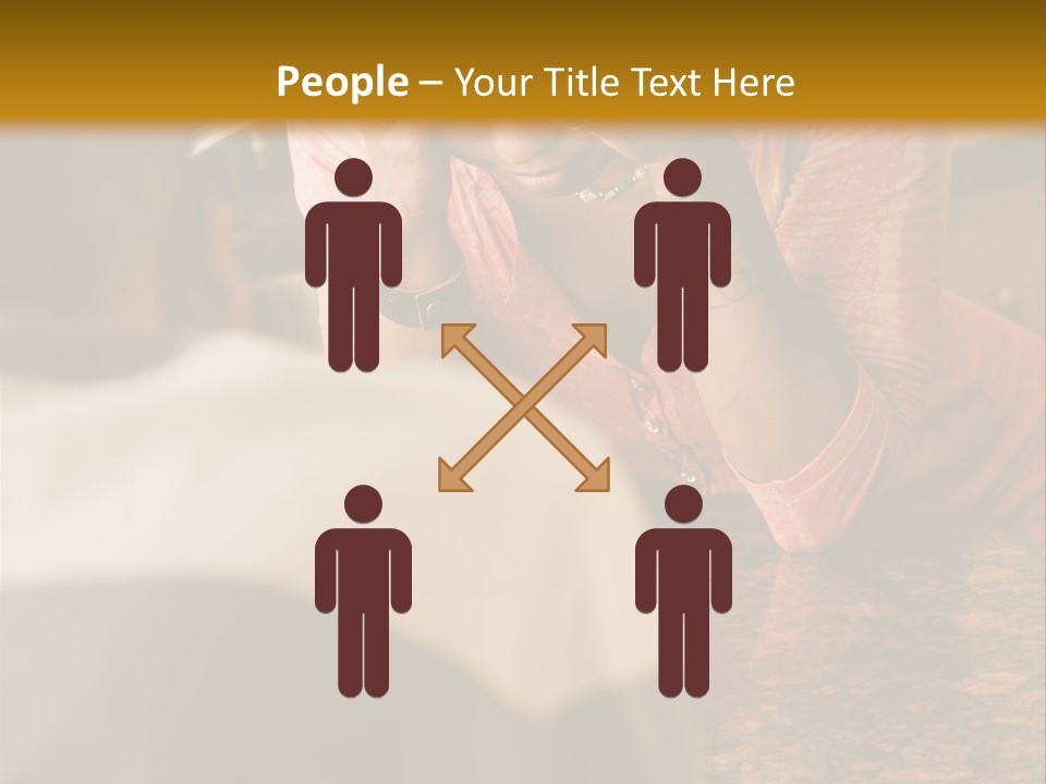 A Woman Covering Her Face In Front Of A Man PowerPoint Template