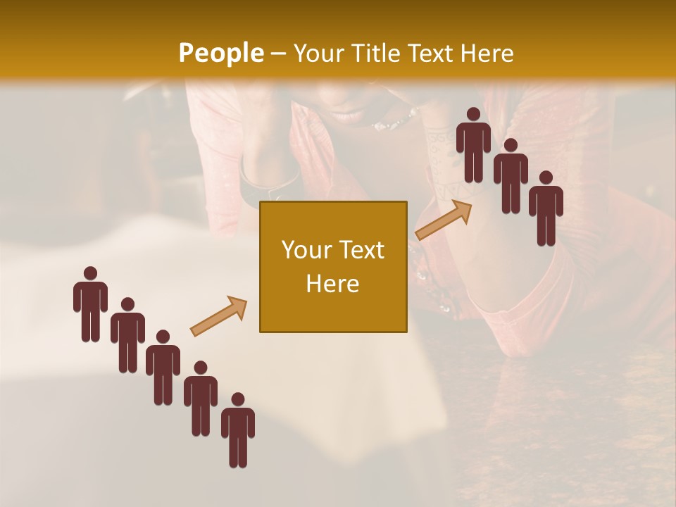 A Woman Covering Her Face In Front Of A Man PowerPoint Template