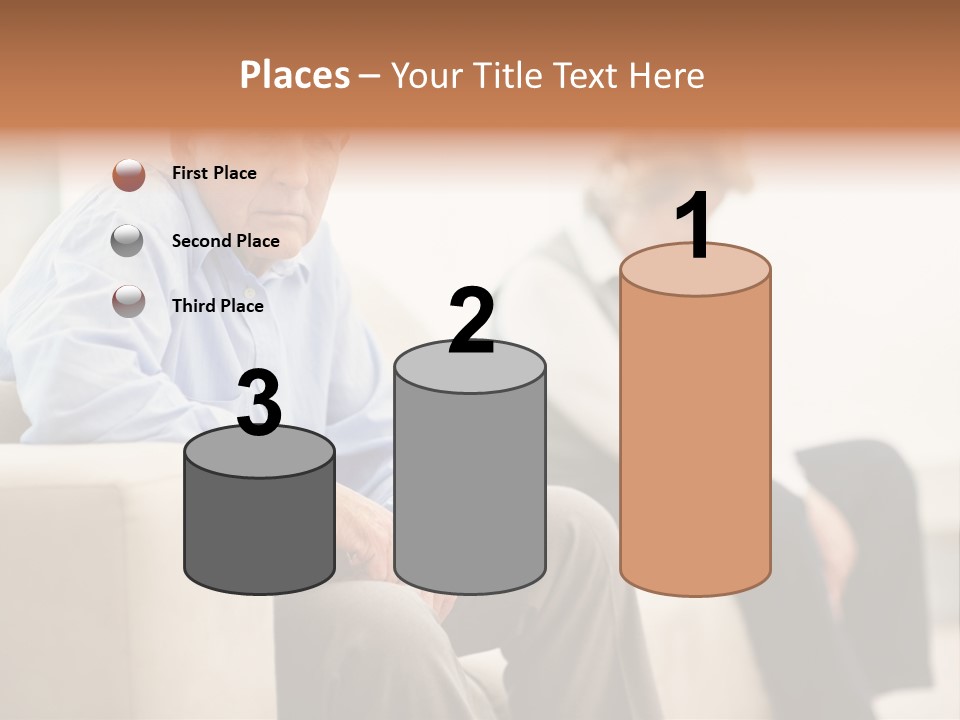 A Man Sitting On A Couch Next To A Woman PowerPoint Template