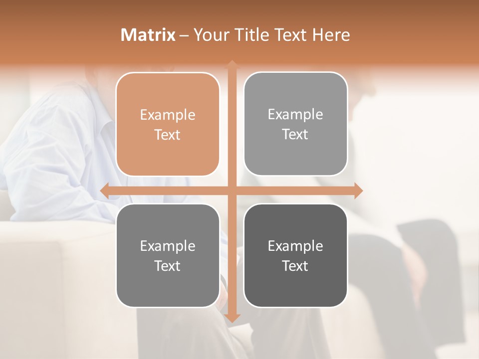 A Man Sitting On A Couch Next To A Woman PowerPoint Template