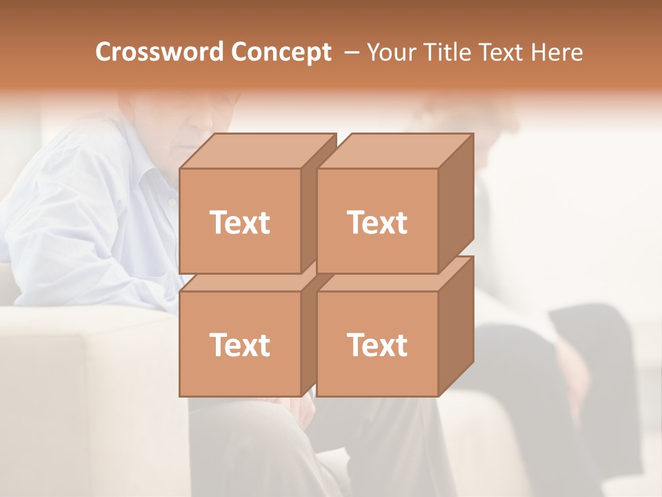 A Man Sitting On A Couch Next To A Woman PowerPoint Template