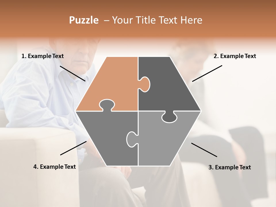 A Man Sitting On A Couch Next To A Woman PowerPoint Template