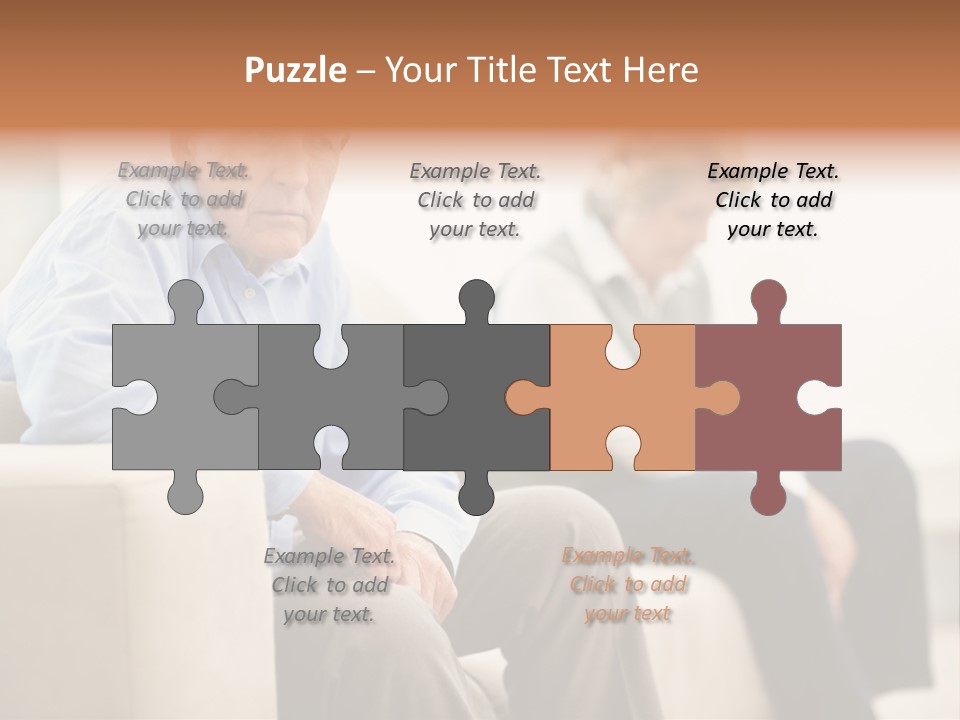 A Man Sitting On A Couch Next To A Woman PowerPoint Template