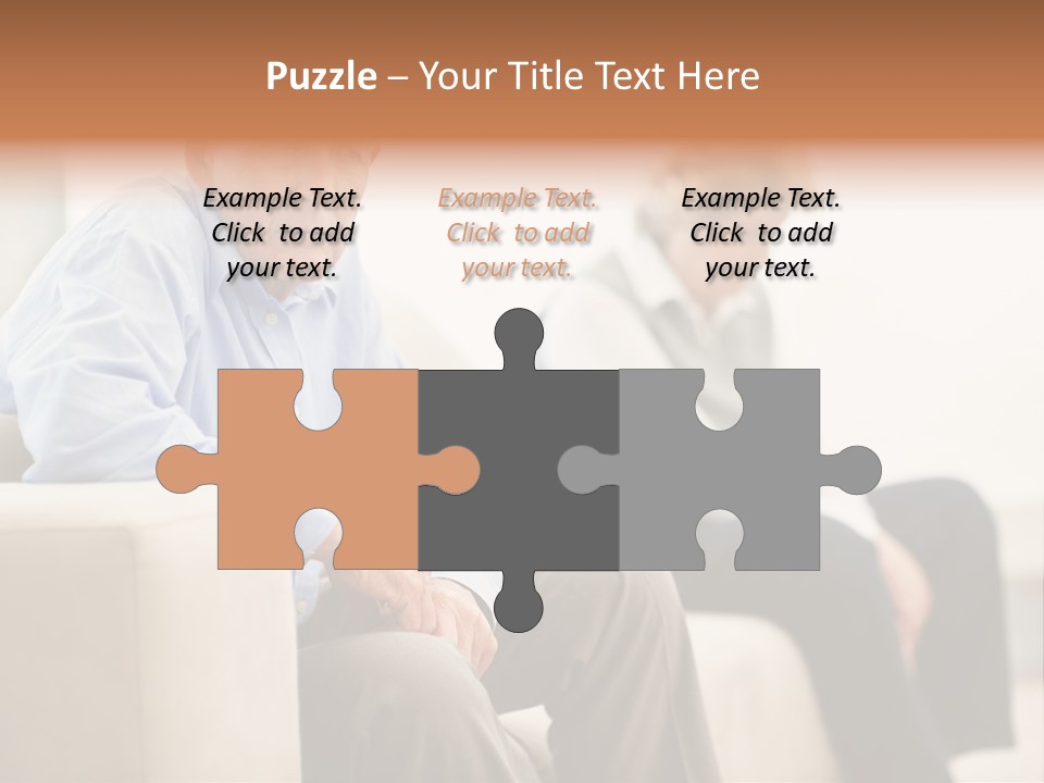 A Man Sitting On A Couch Next To A Woman PowerPoint Template