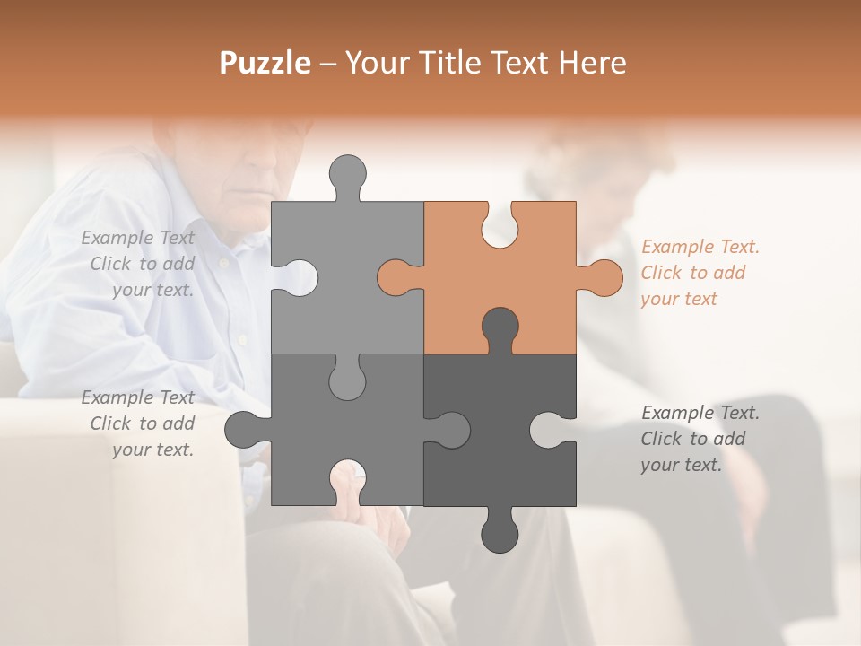 A Man Sitting On A Couch Next To A Woman PowerPoint Template