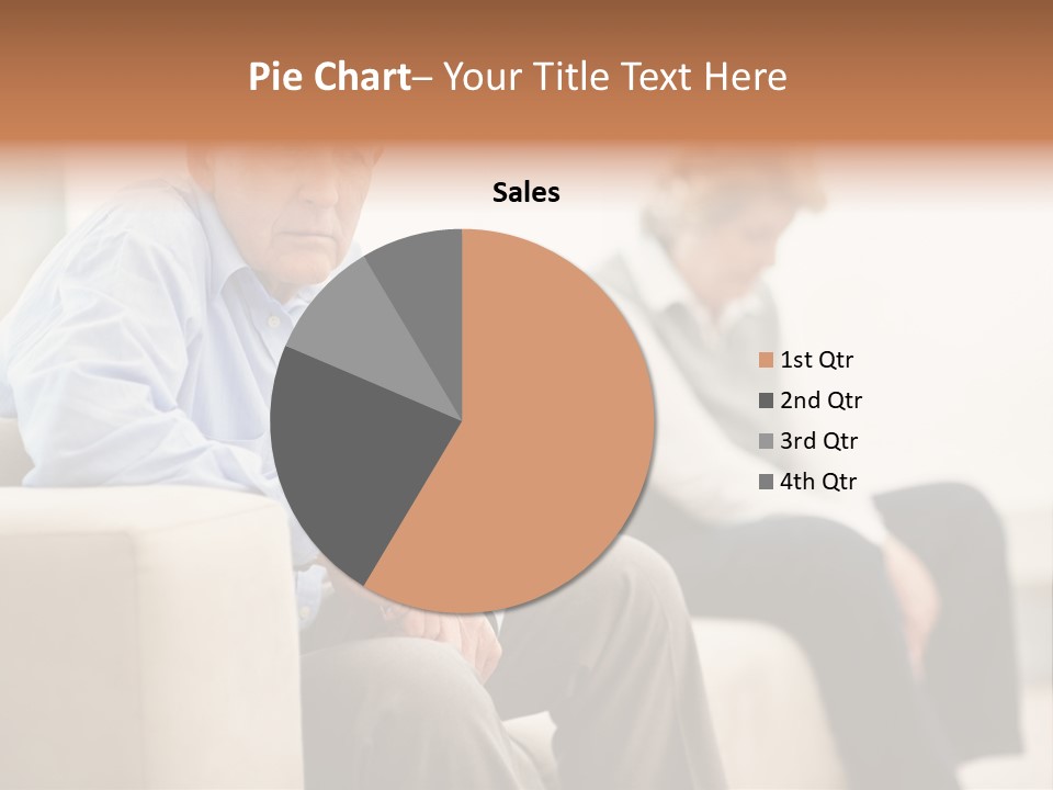 A Man Sitting On A Couch Next To A Woman PowerPoint Template