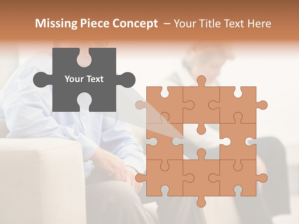 A Man Sitting On A Couch Next To A Woman PowerPoint Template