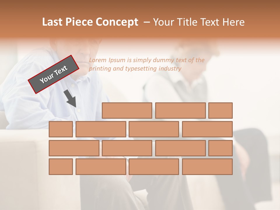 A Man Sitting On A Couch Next To A Woman PowerPoint Template