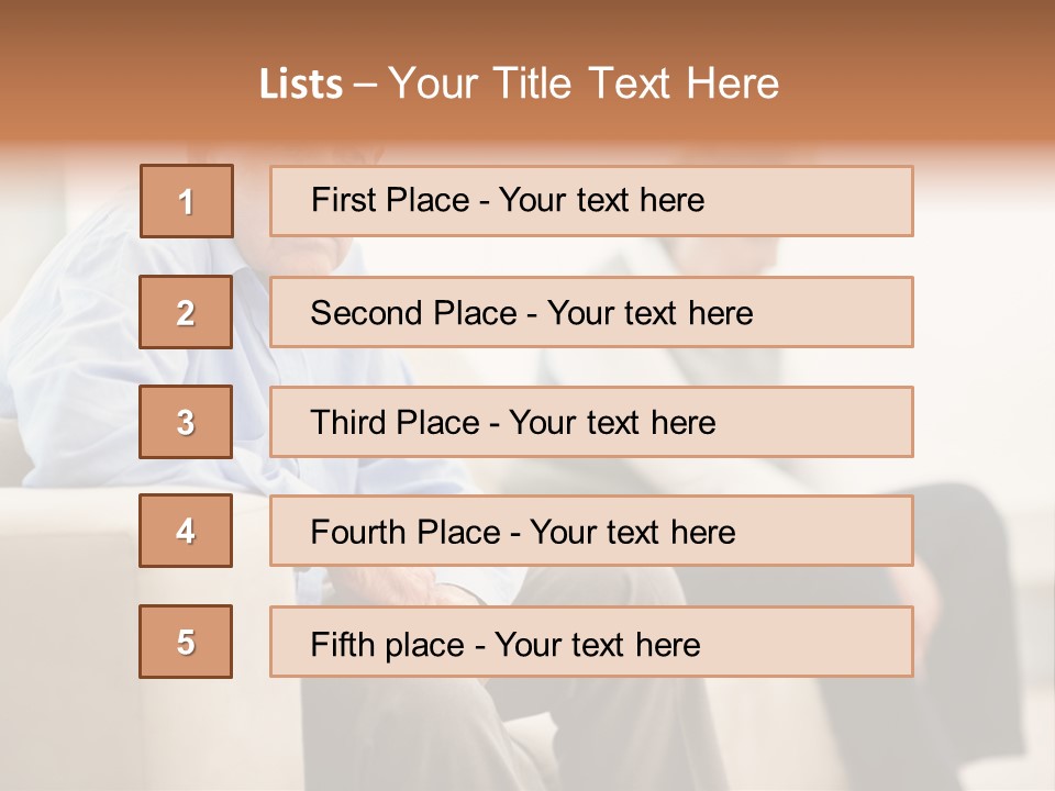 A Man Sitting On A Couch Next To A Woman PowerPoint Template