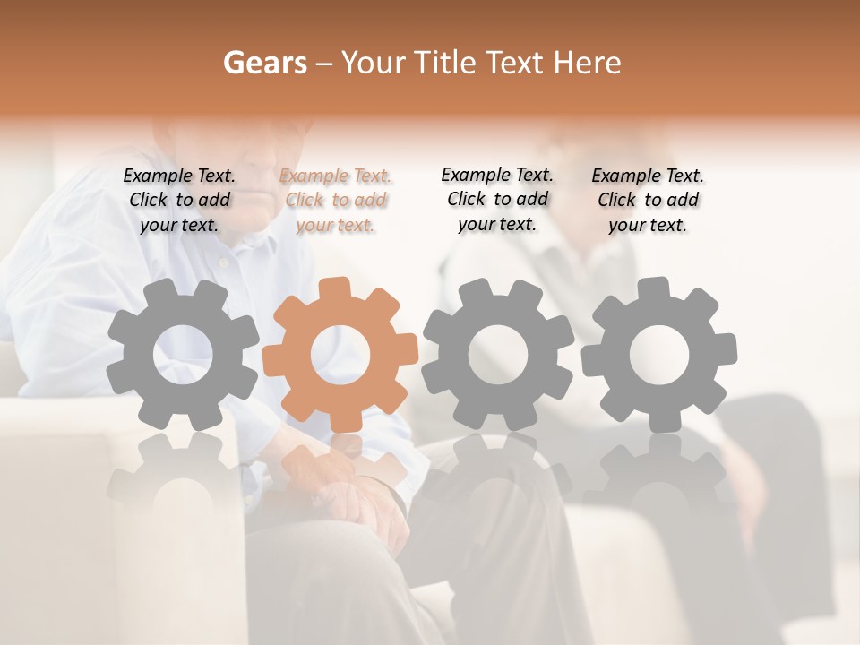 A Man Sitting On A Couch Next To A Woman PowerPoint Template