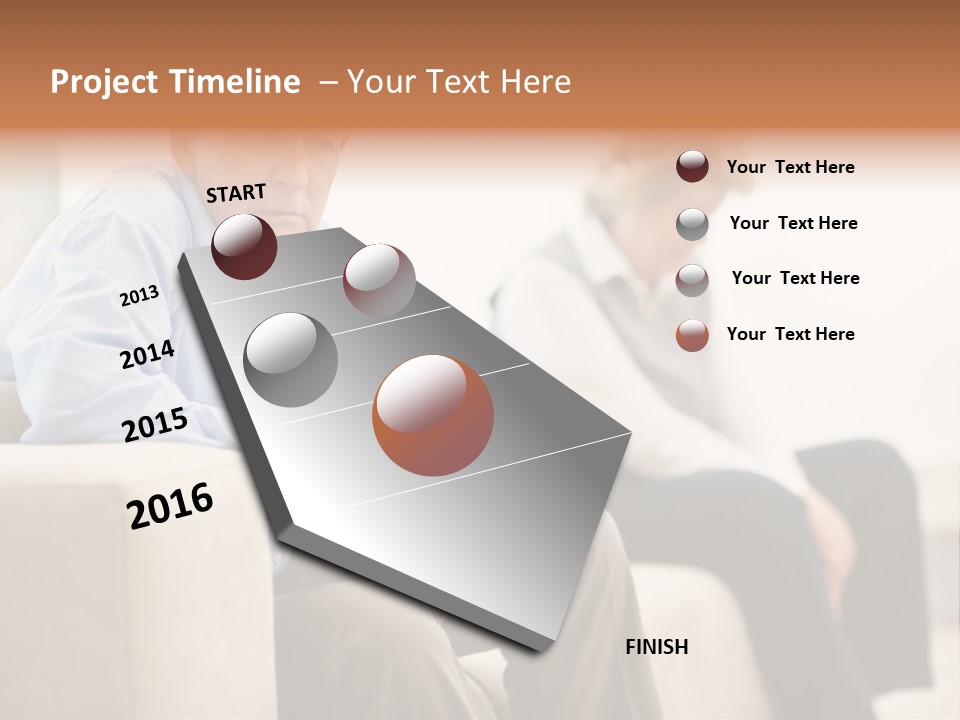 A Man Sitting On A Couch Next To A Woman PowerPoint Template