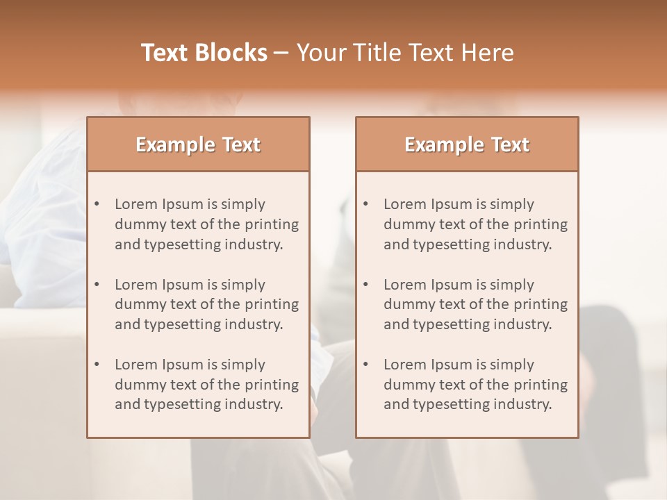 A Man Sitting On A Couch Next To A Woman PowerPoint Template
