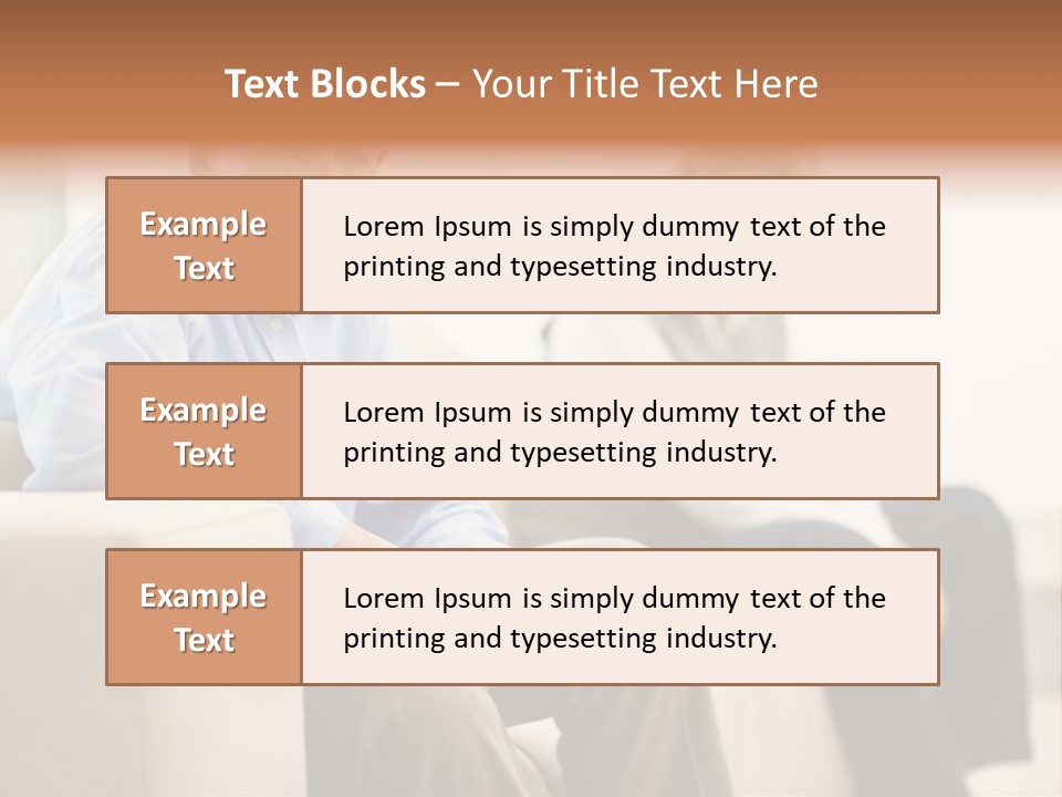 A Man Sitting On A Couch Next To A Woman PowerPoint Template