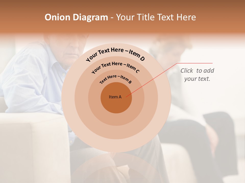 A Man Sitting On A Couch Next To A Woman PowerPoint Template