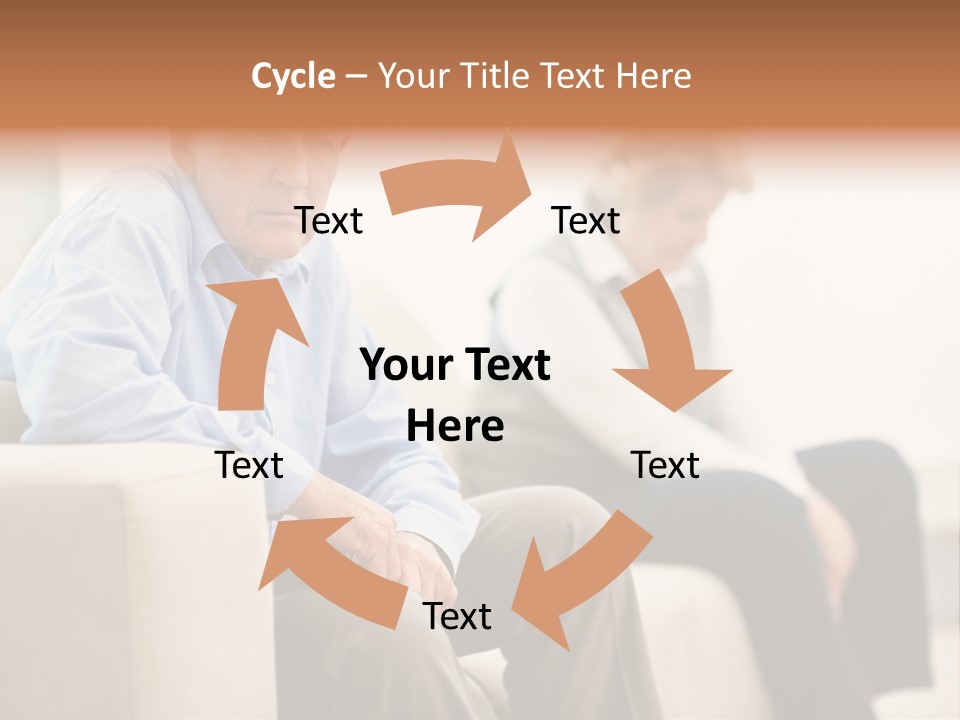 A Man Sitting On A Couch Next To A Woman PowerPoint Template