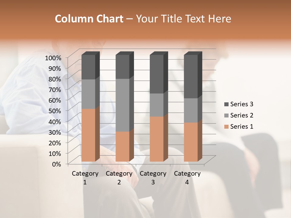 A Man Sitting On A Couch Next To A Woman PowerPoint Template