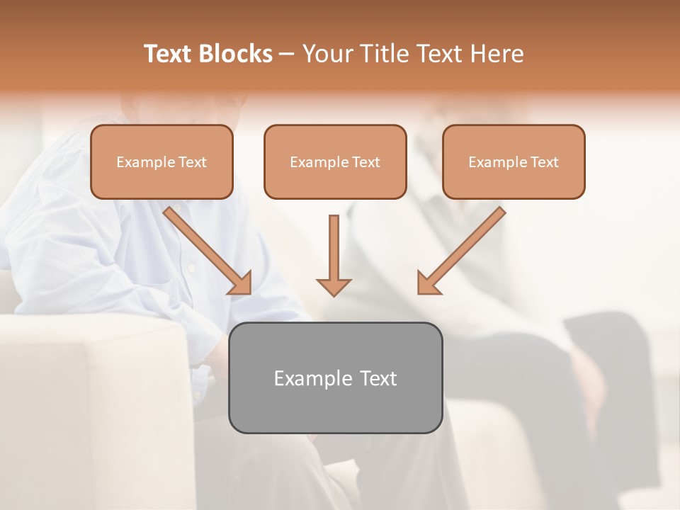A Man Sitting On A Couch Next To A Woman PowerPoint Template