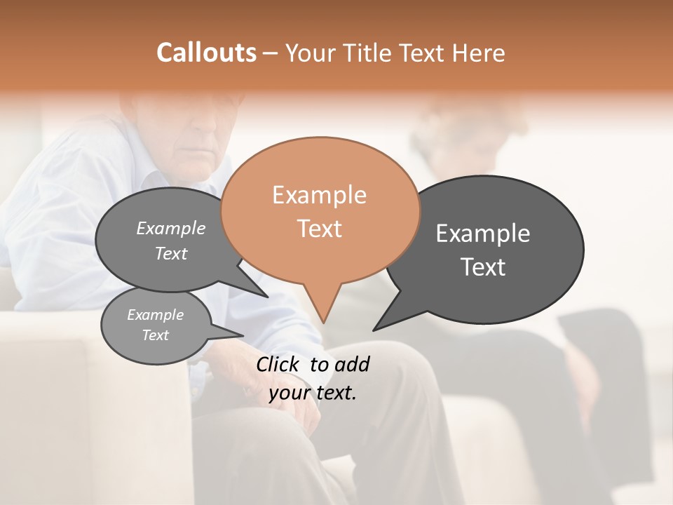 A Man Sitting On A Couch Next To A Woman PowerPoint Template