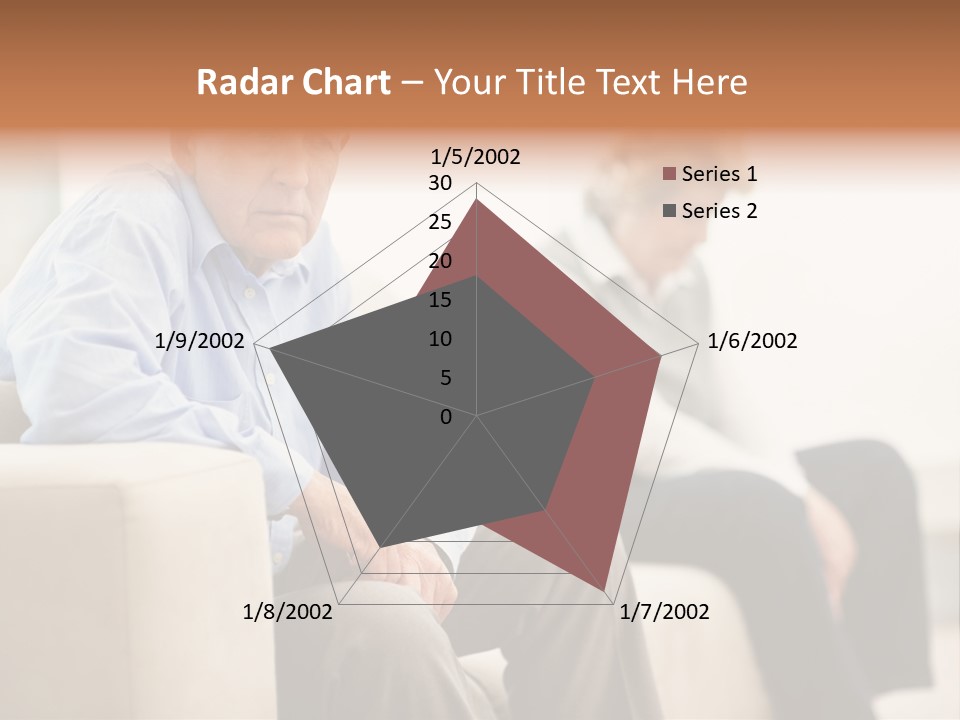 A Man Sitting On A Couch Next To A Woman PowerPoint Template