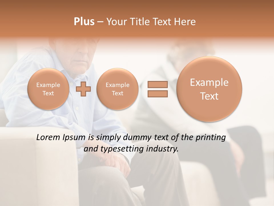 A Man Sitting On A Couch Next To A Woman PowerPoint Template