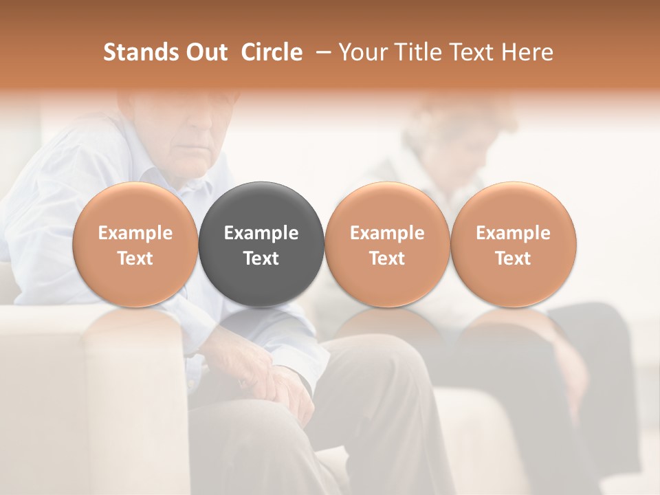 A Man Sitting On A Couch Next To A Woman PowerPoint Template