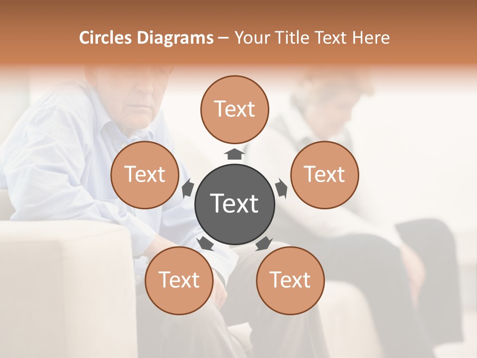 A Man Sitting On A Couch Next To A Woman PowerPoint Template