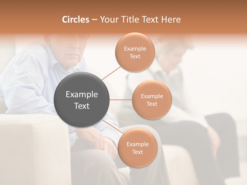 A Man Sitting On A Couch Next To A Woman PowerPoint Template