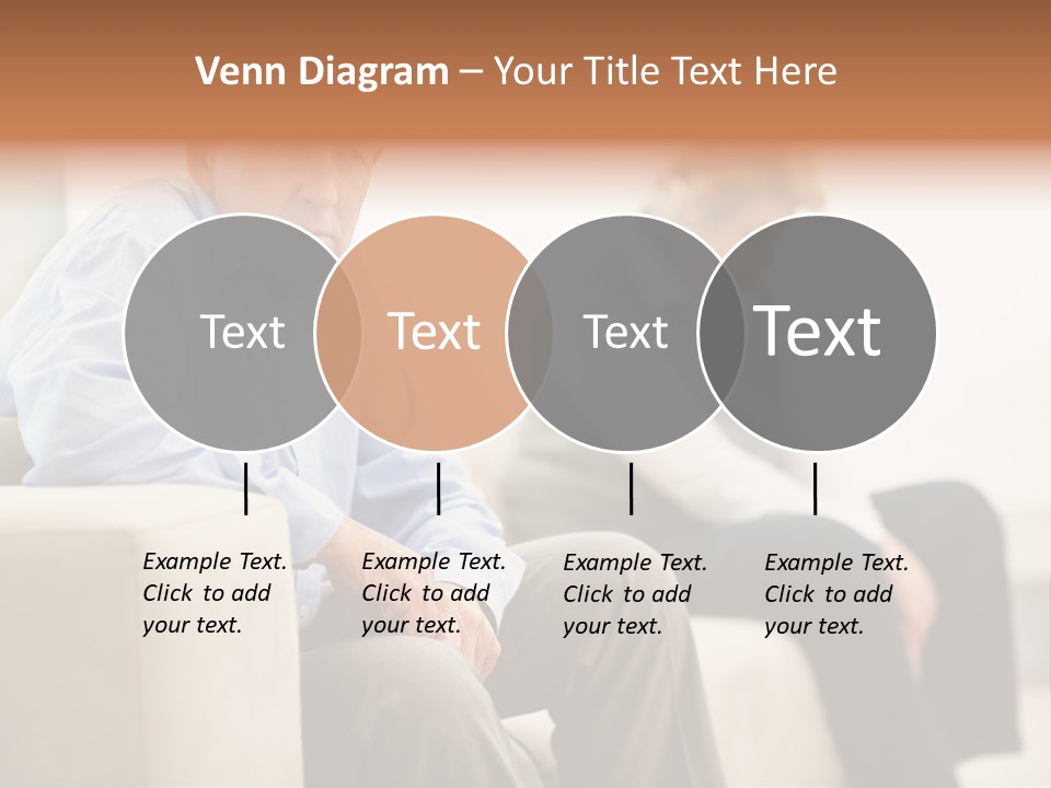 A Man Sitting On A Couch Next To A Woman PowerPoint Template
