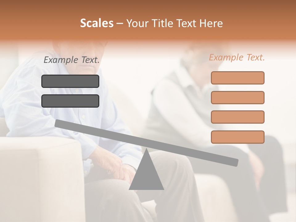 A Man Sitting On A Couch Next To A Woman PowerPoint Template