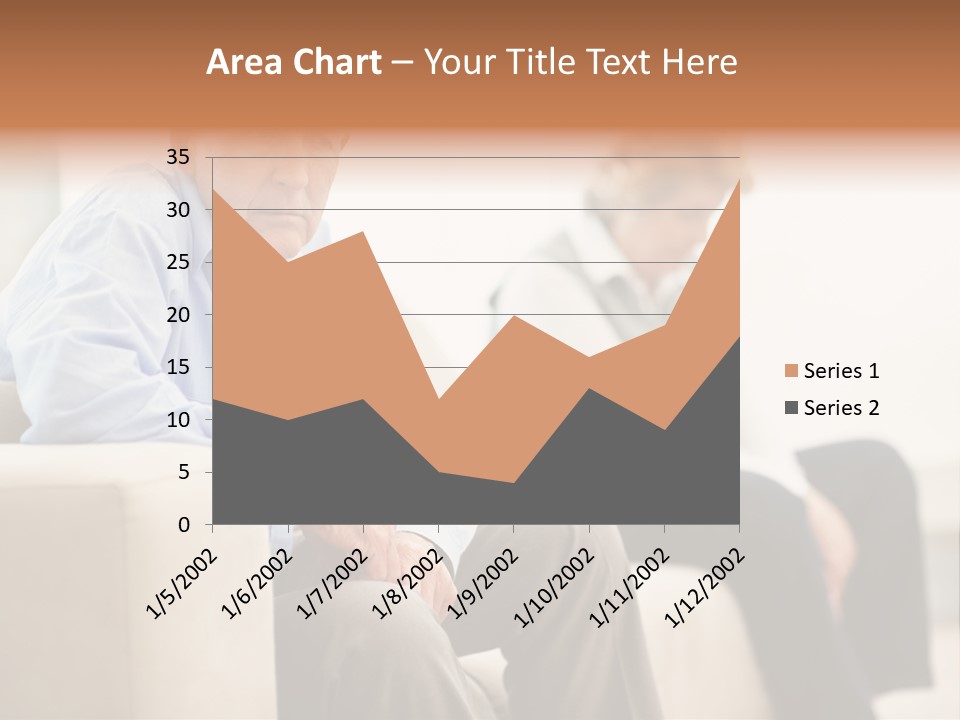 A Man Sitting On A Couch Next To A Woman PowerPoint Template