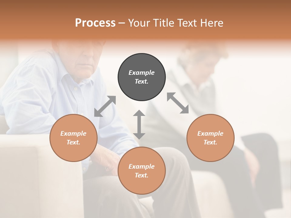 A Man Sitting On A Couch Next To A Woman PowerPoint Template