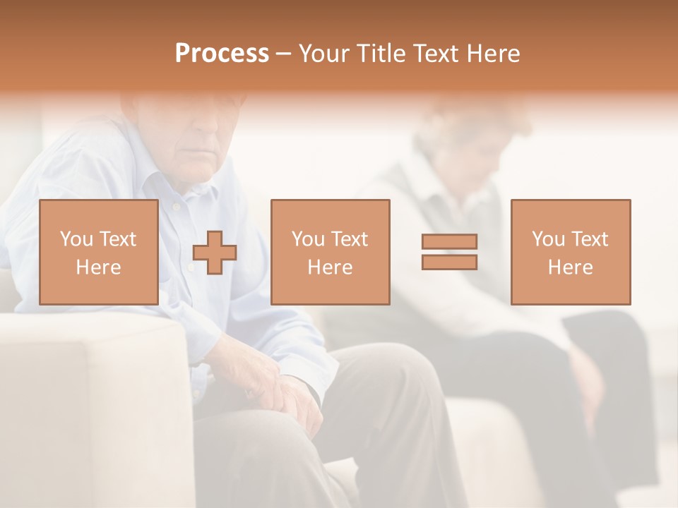 A Man Sitting On A Couch Next To A Woman PowerPoint Template
