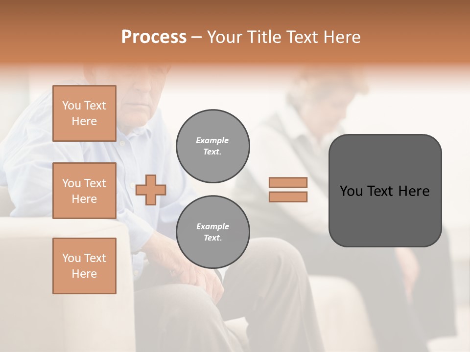 A Man Sitting On A Couch Next To A Woman PowerPoint Template