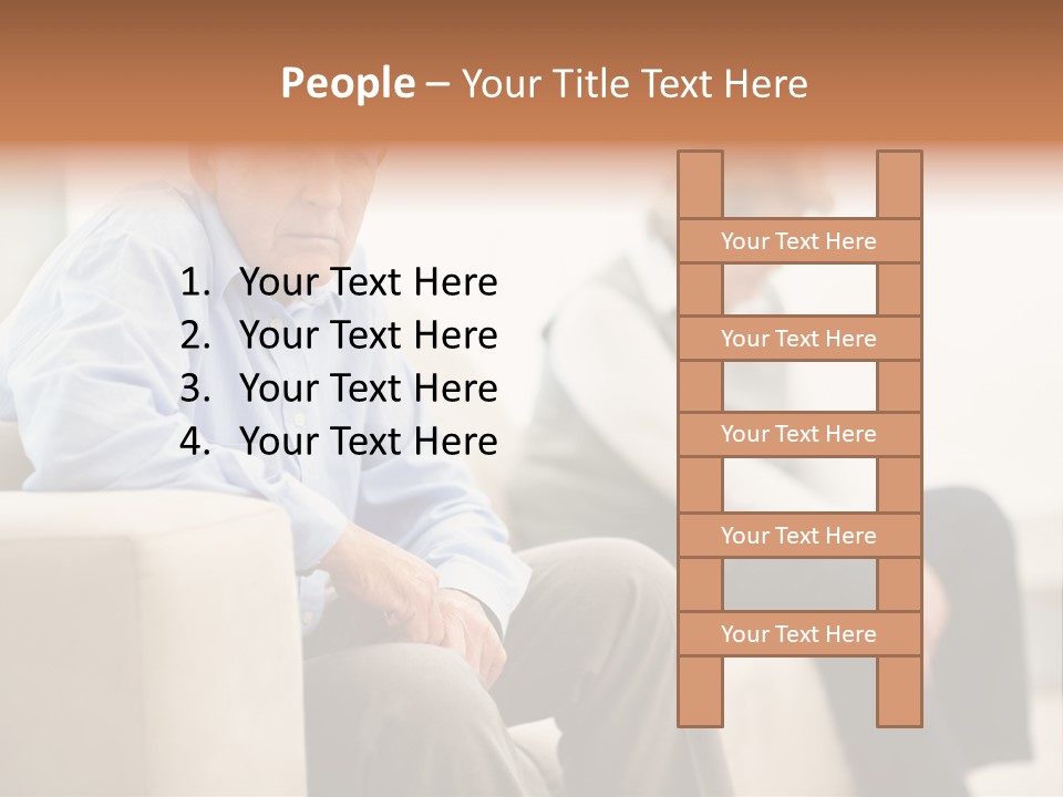 A Man Sitting On A Couch Next To A Woman PowerPoint Template