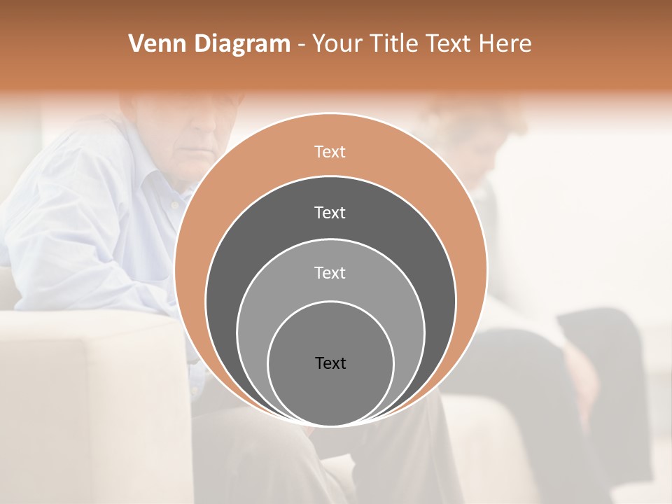 A Man Sitting On A Couch Next To A Woman PowerPoint Template