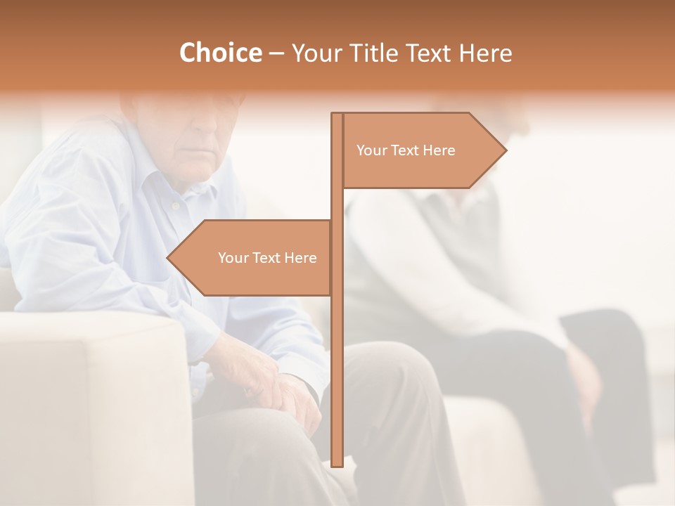 A Man Sitting On A Couch Next To A Woman PowerPoint Template