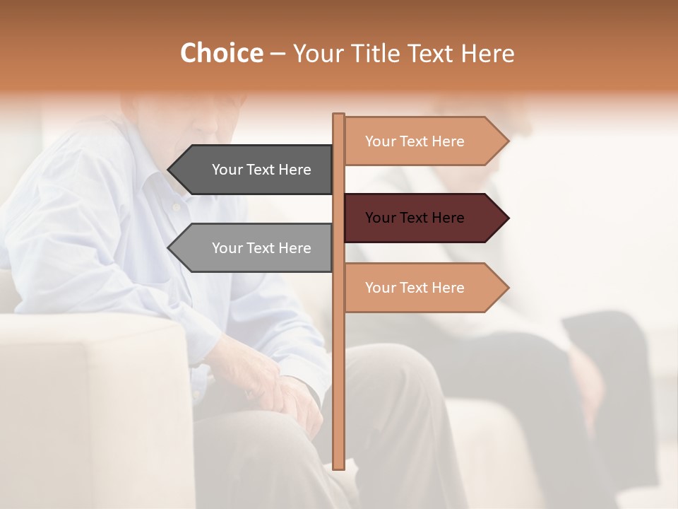 A Man Sitting On A Couch Next To A Woman PowerPoint Template