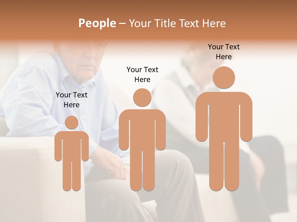 A Man Sitting On A Couch Next To A Woman PowerPoint Template