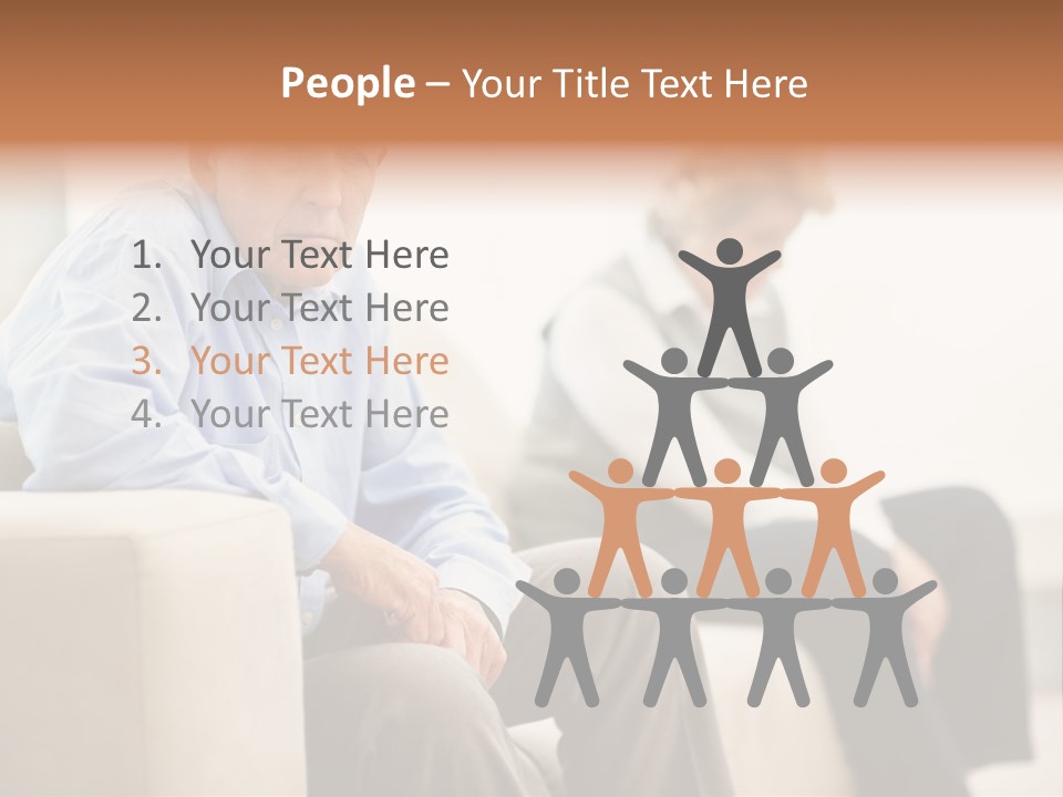 A Man Sitting On A Couch Next To A Woman PowerPoint Template