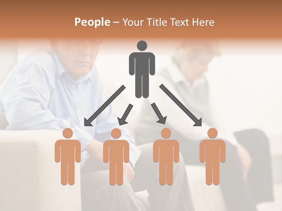 A Man Sitting On A Couch Next To A Woman PowerPoint Template