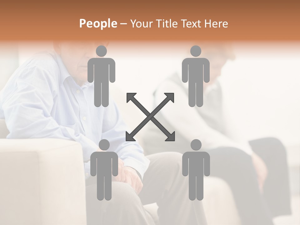 A Man Sitting On A Couch Next To A Woman PowerPoint Template