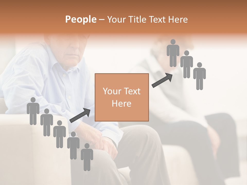 A Man Sitting On A Couch Next To A Woman PowerPoint Template
