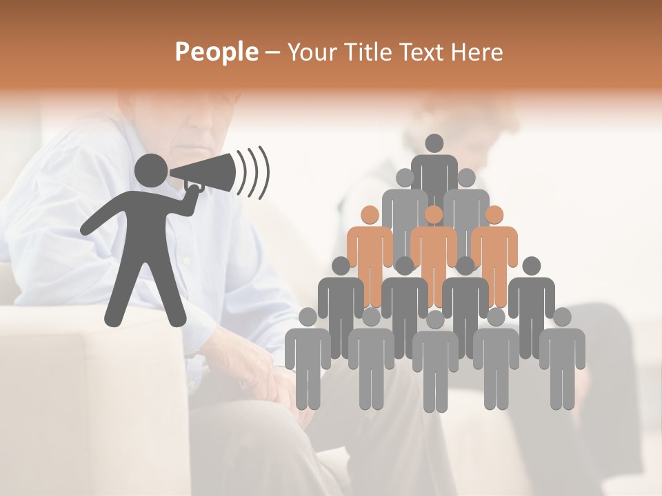 A Man Sitting On A Couch Next To A Woman PowerPoint Template